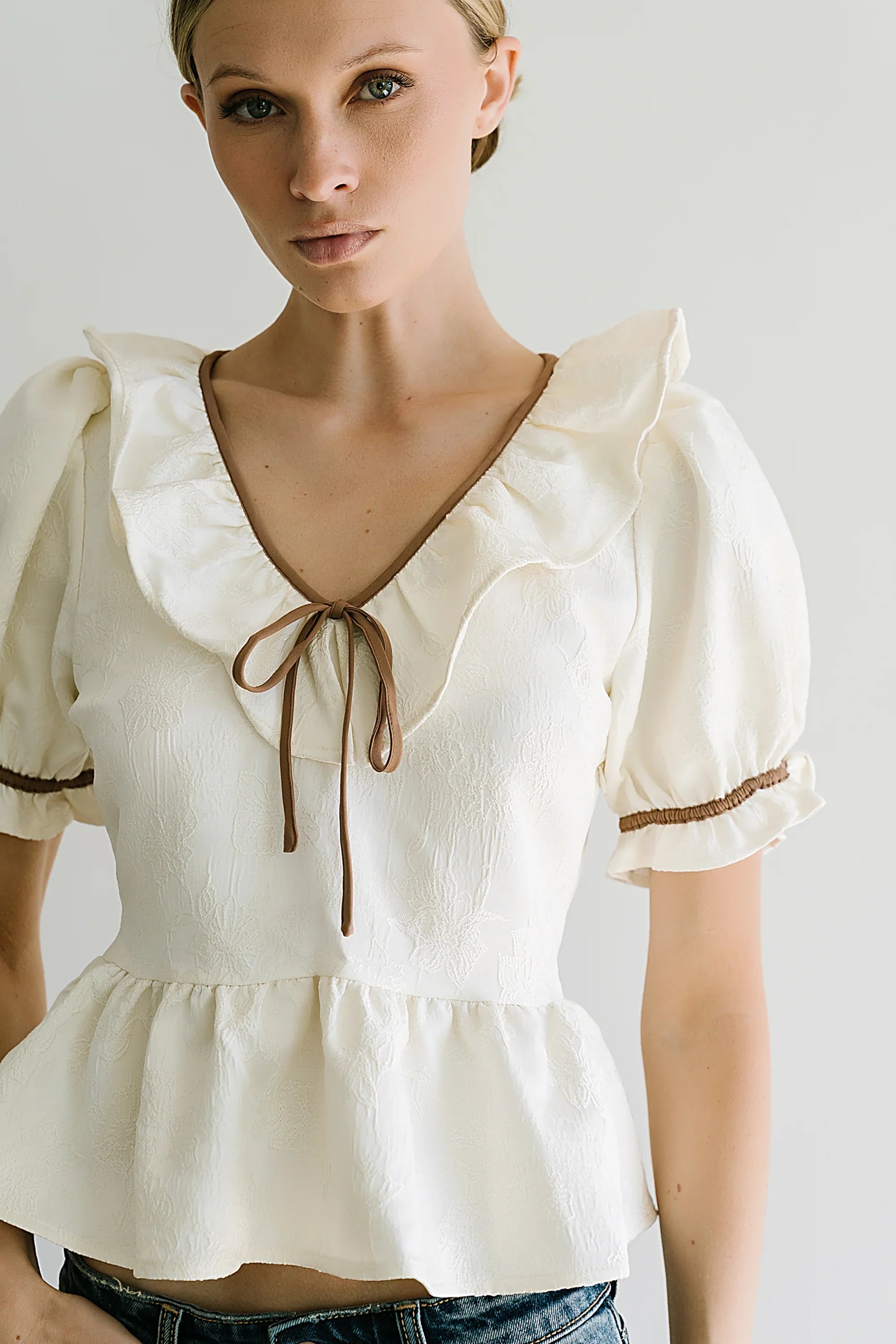 Jozie Contrast Blouse FINAL SALE