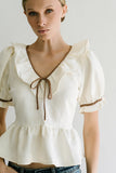 Jozie Contrast Blouse FINAL SALE
