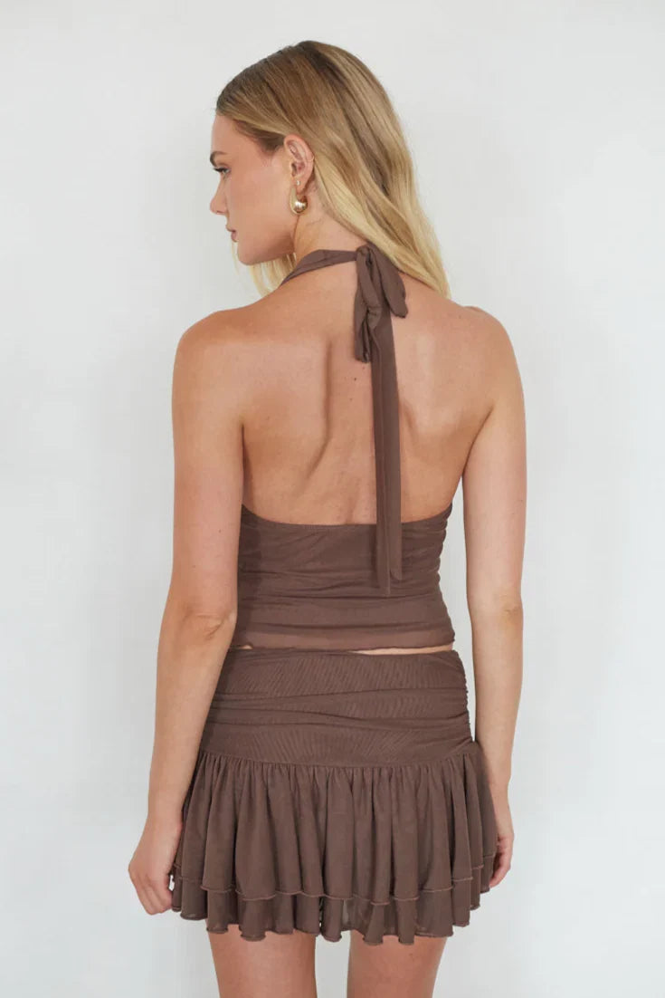 Alexi Mesh Mini Ruffle Skort
