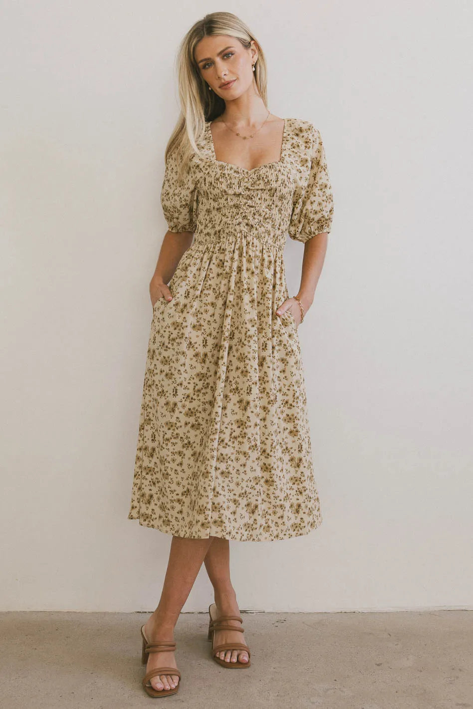 Justine Smocked Midi Dress FINAL SALE