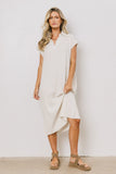 Elisa Striped Maxi Dress in Tan FINAL SALE