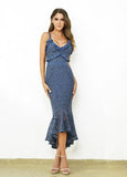 Leanne Midi Dress Steel Blue