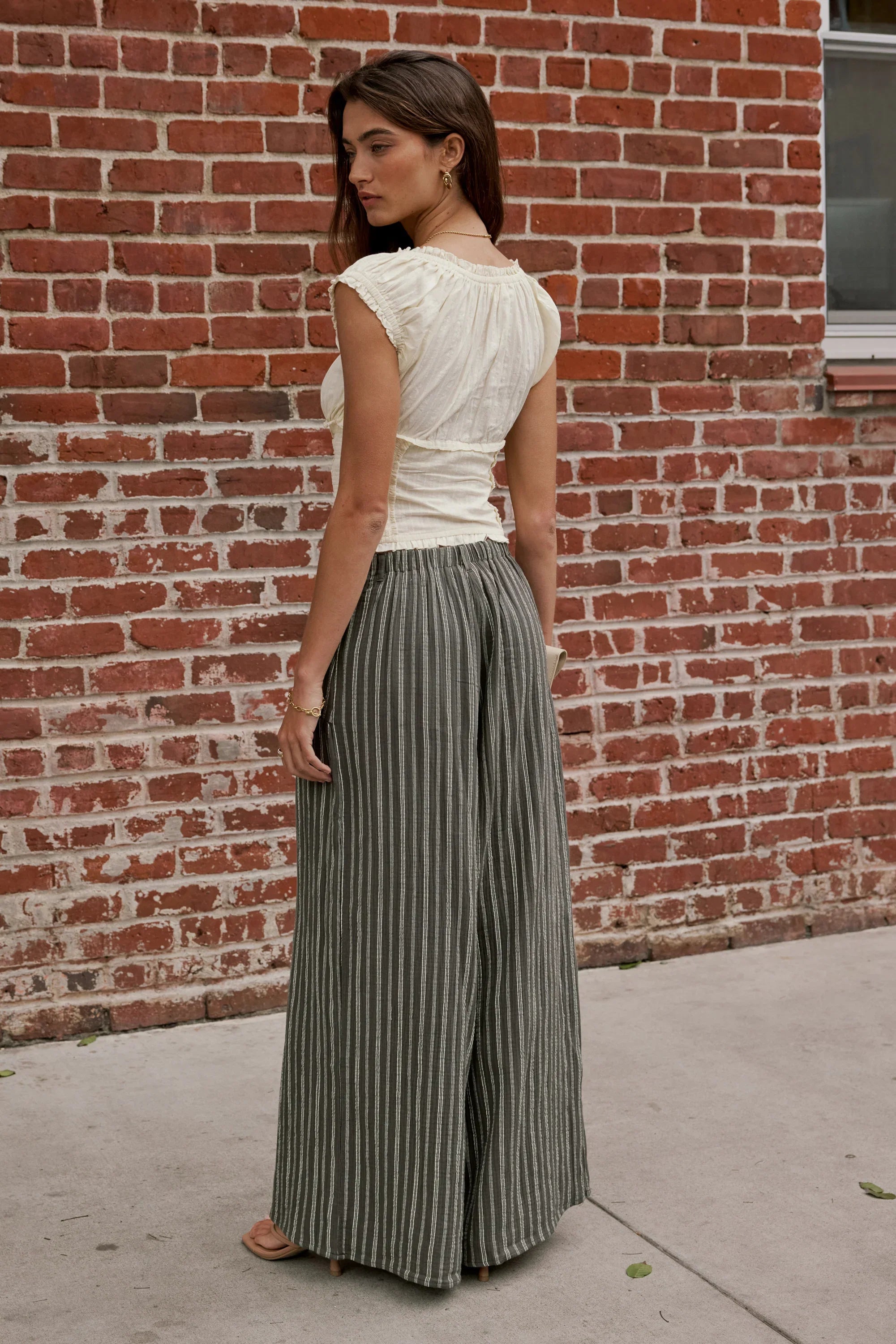 Taylor Ruffle Blouse in Natural FINAL SALE