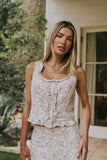 Elise Floral Ruffle Tank