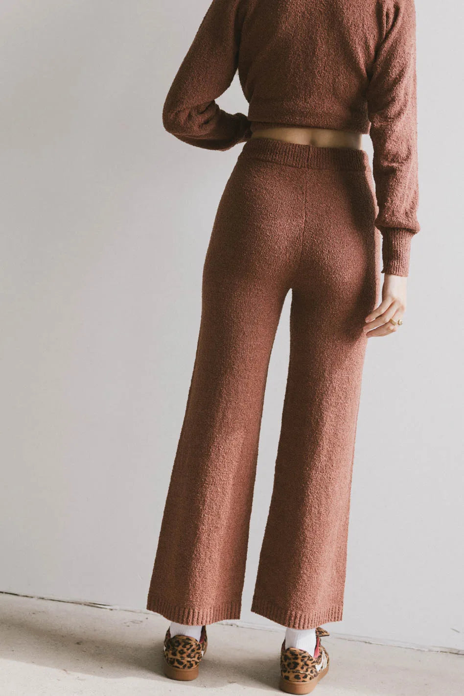 Breck Knit Pants in Brick FINAL SALE