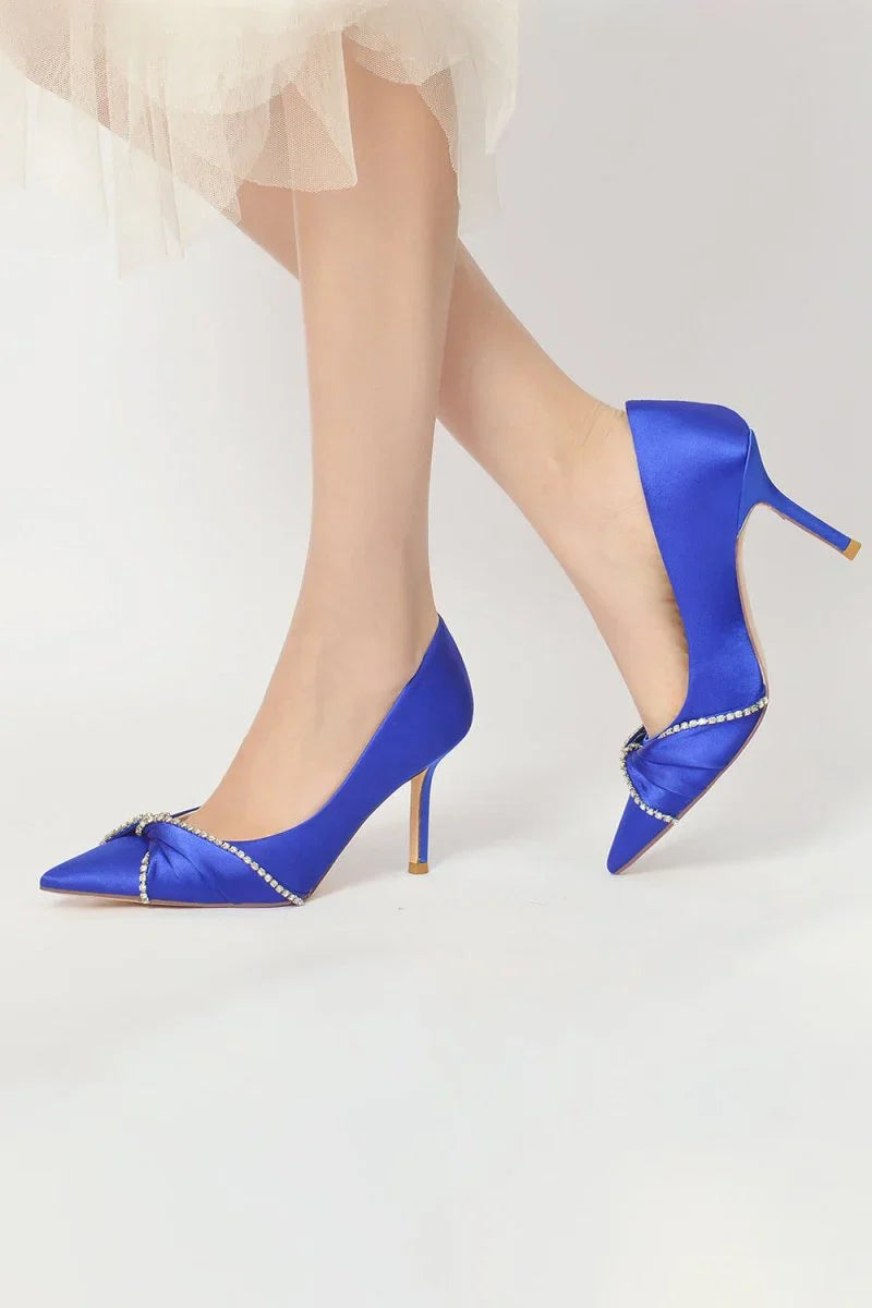 Party Pointed Toe Crystal High Heels