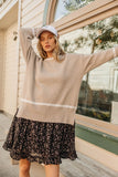 Ashley Knit Sweater in Taupe FINAL SALE