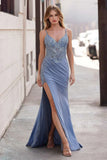 Marlowe Gown Fitted Glitter Dress with Lace Appliqué