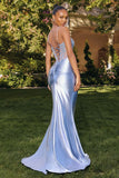 Traci Gown Metallic Satin Corset Dress