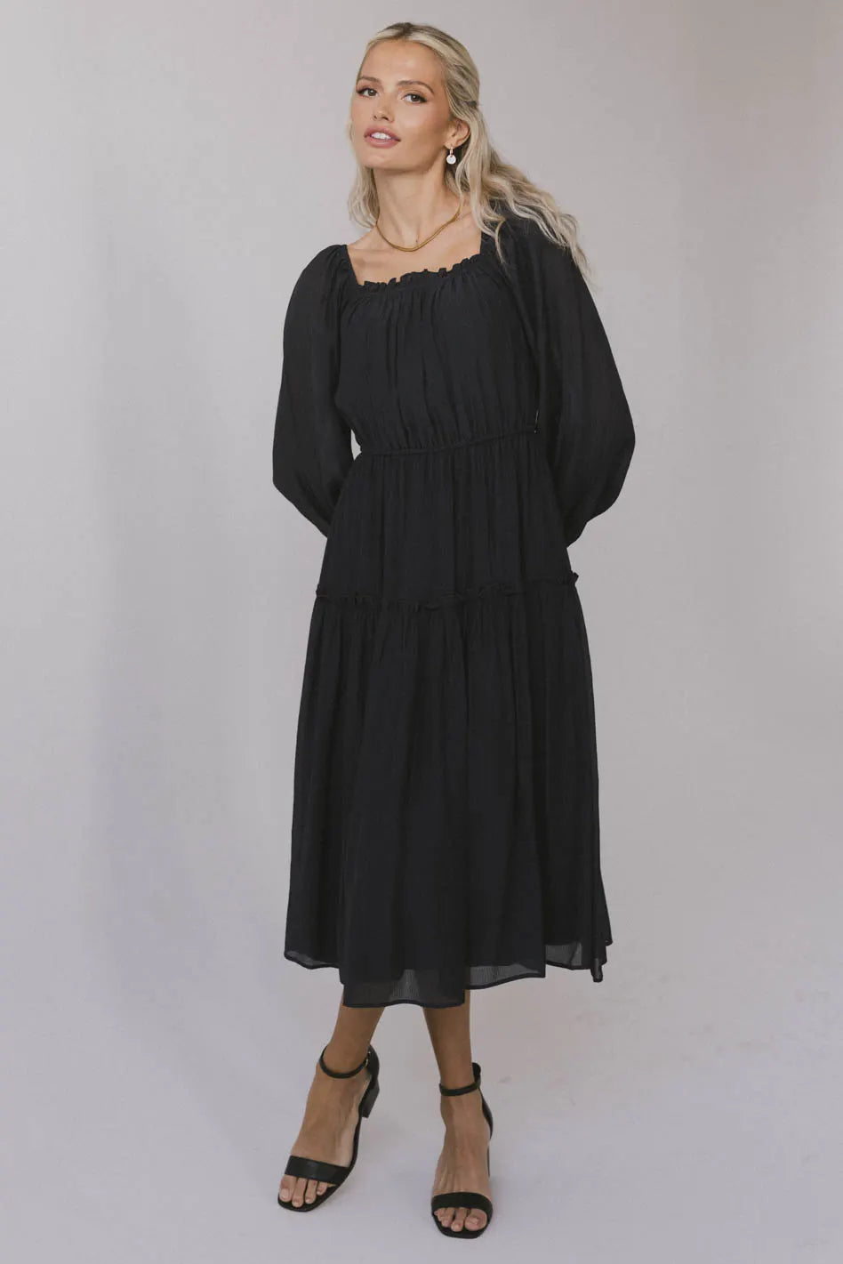 Finnian Midi Dress in Navy FINAL SALE