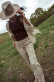 Verity Printed Pants in Natural FINAL SALE