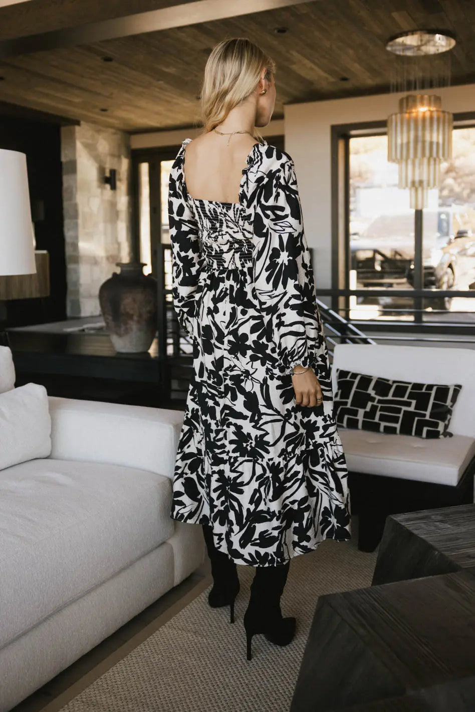 Soren Midi Dress in Black FINAL SALE
