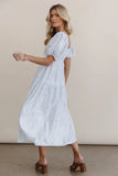 Kelsie Floral Midi Dress in Blue FINAL SALE