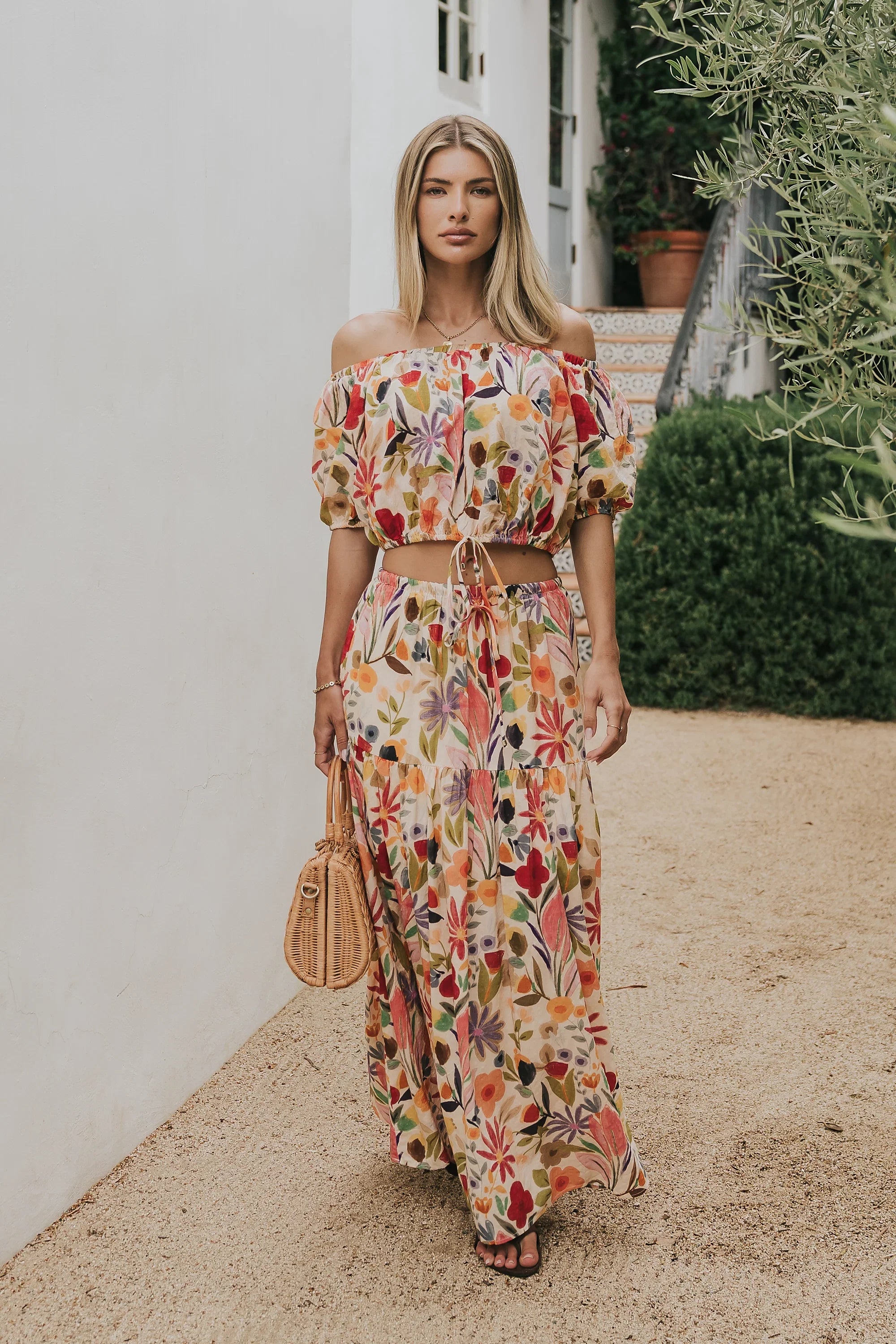 Clarise Floral Midi Skirt