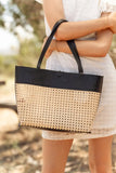 Ellie Wicker Tote in Black FINAL SALE