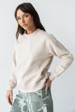 Marie Oversized Sweatshirt in Beige