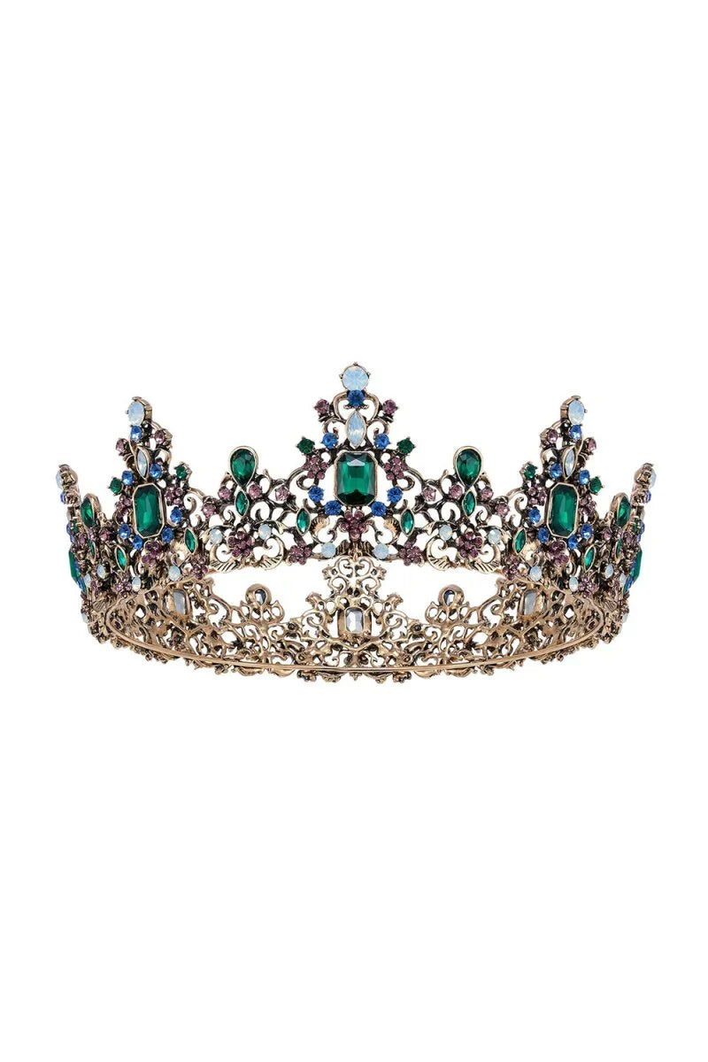 Baroque Colorful Crystal Crown