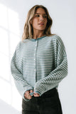 Miriam Striped Cardigan in Blue