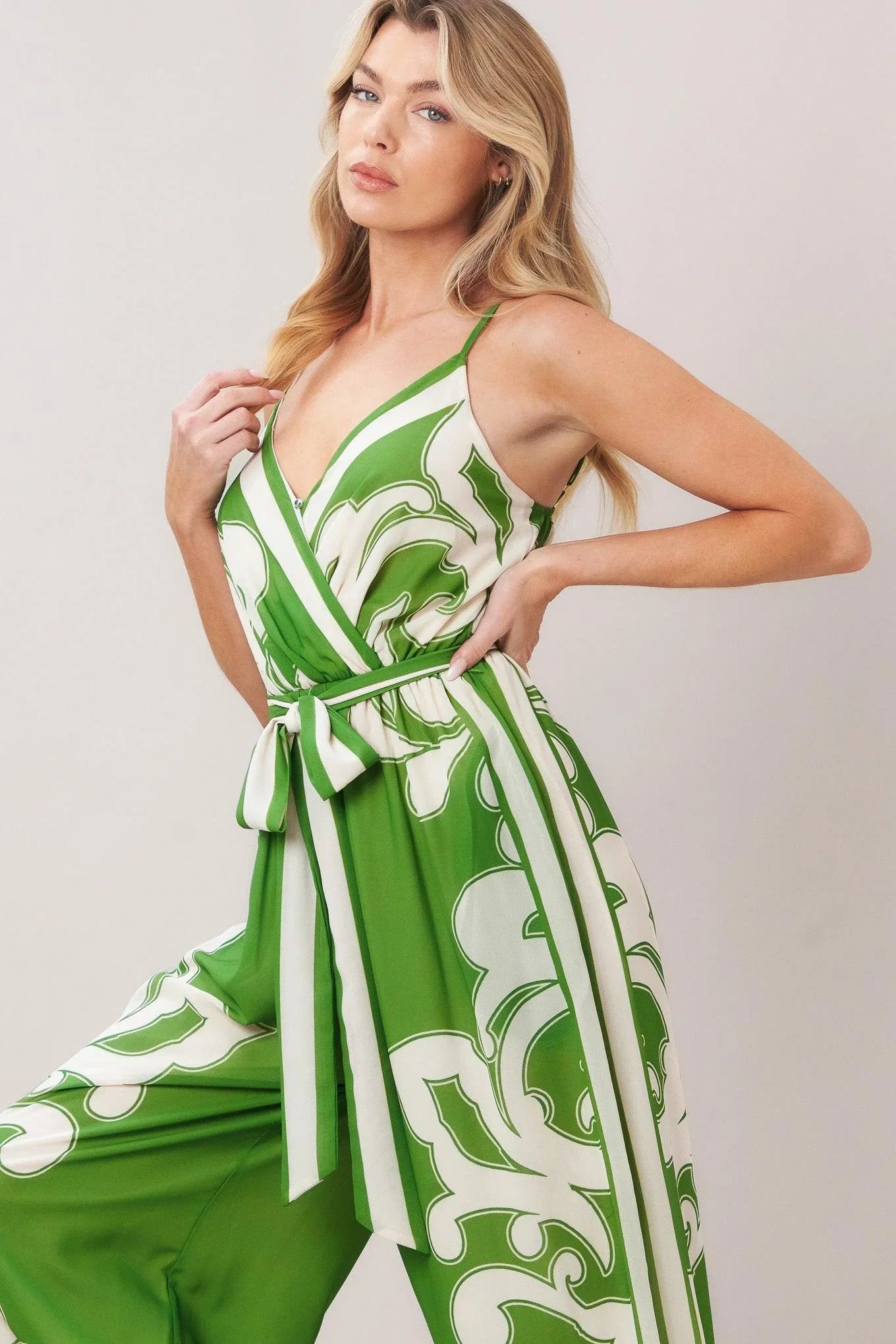 PALAZZO MUSE GREEN JUMPSUIT