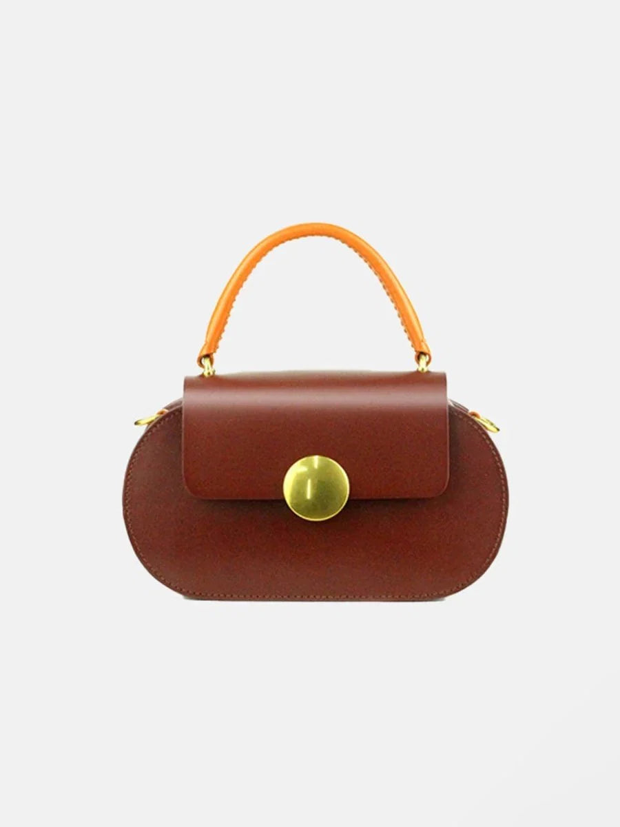 Womens Mini Flap Genuine Leather Clutch Bags with Crossbody Strap