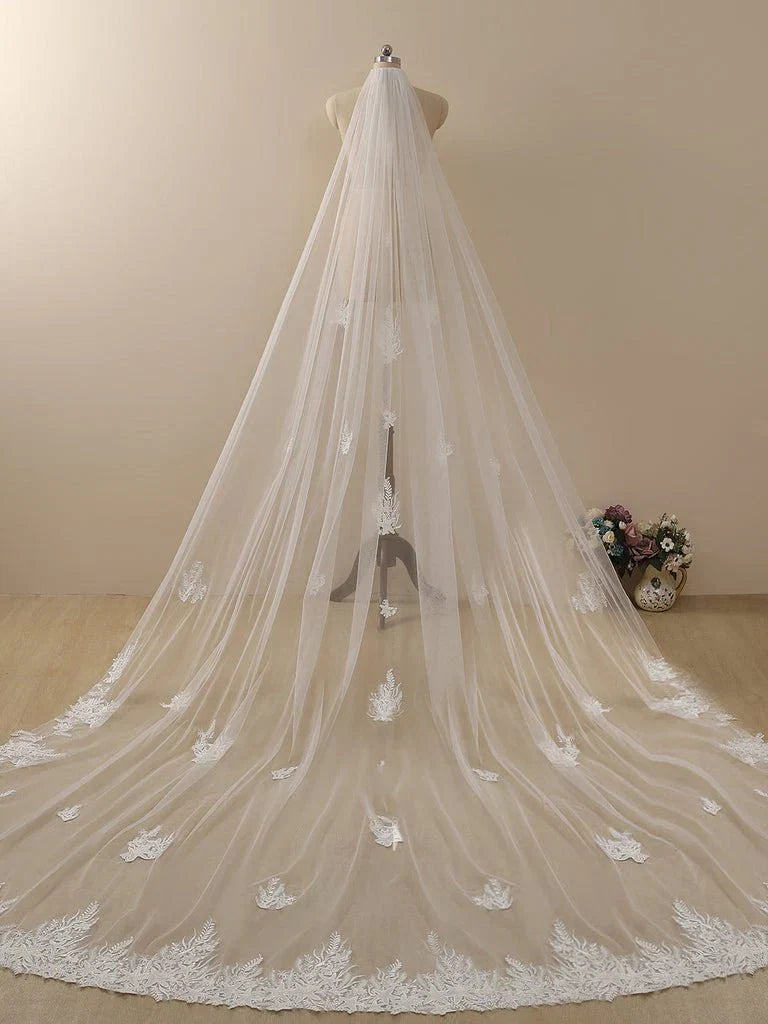 Starfish Lace Cathedral Veil Bridal Veil Wedding Veil