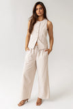 Rosa Wide Leg Pants in Taupe