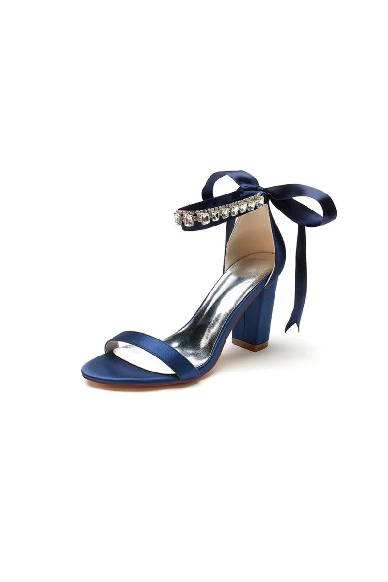 Open Toe Ribborn Tie High Heels Party