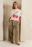 Nico Wide Leg Pants in Olive FINAL SALE