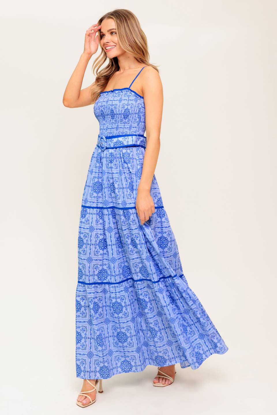WESTON MAXI DRESS BLUE