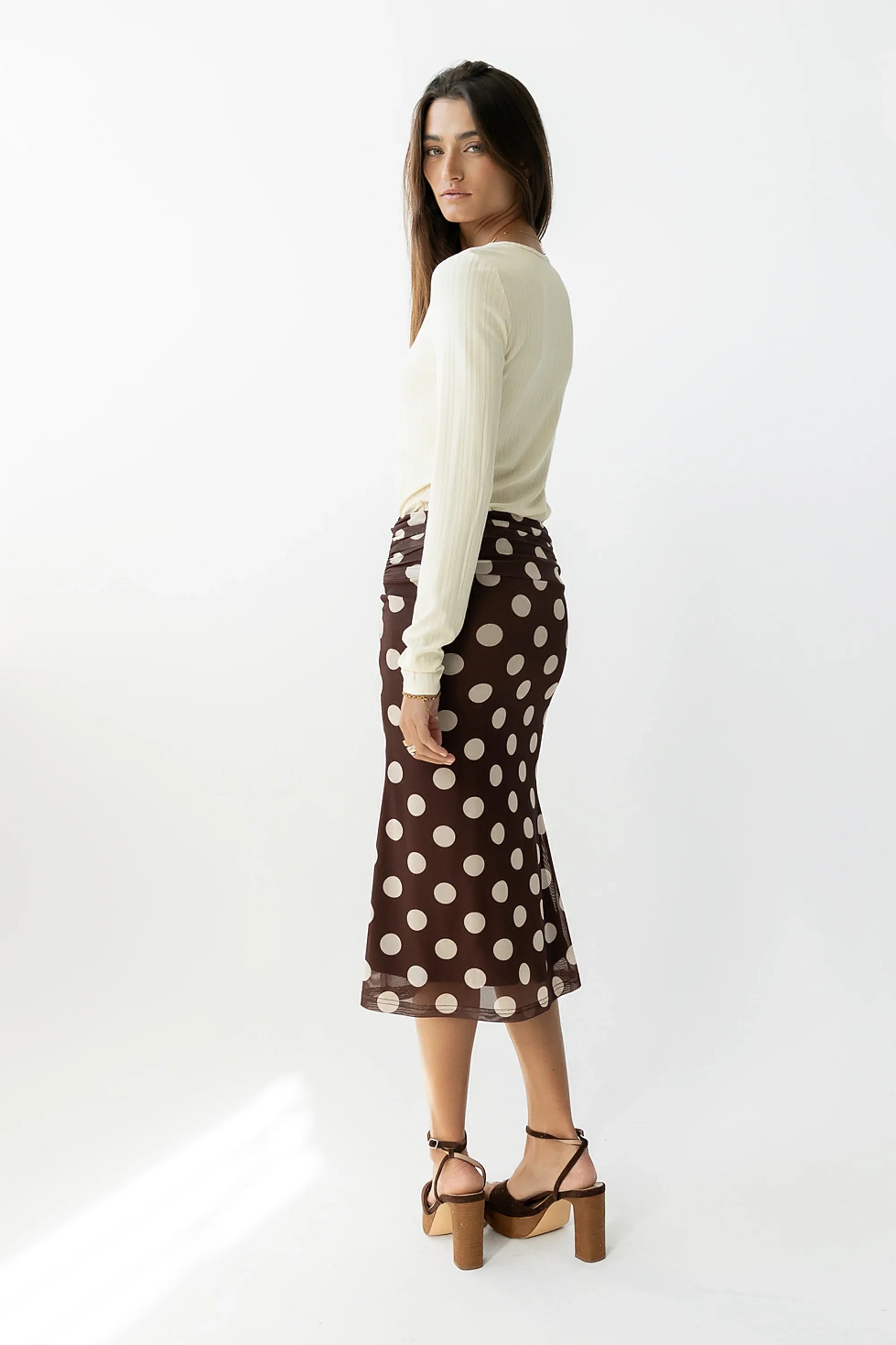 Elsie Polka Dot Maxi Skirt