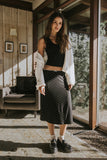 Mindi Contrast Sweater in Off White