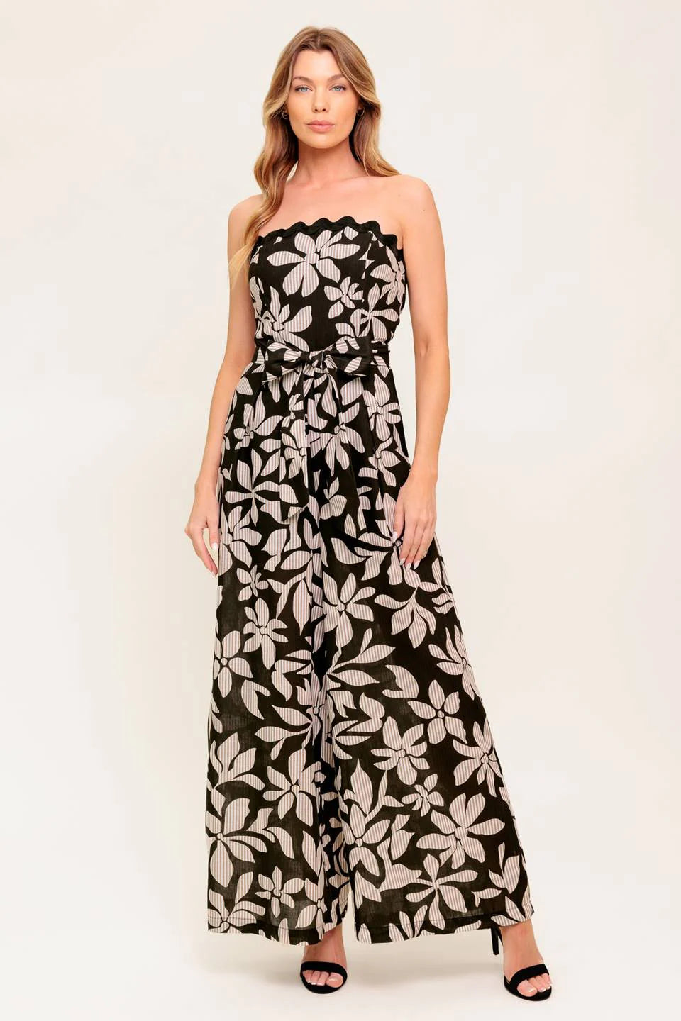 ZARIA STRAPLESS JUMPSUIT BLACK