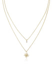 Layered Starburst Crystal Necklace