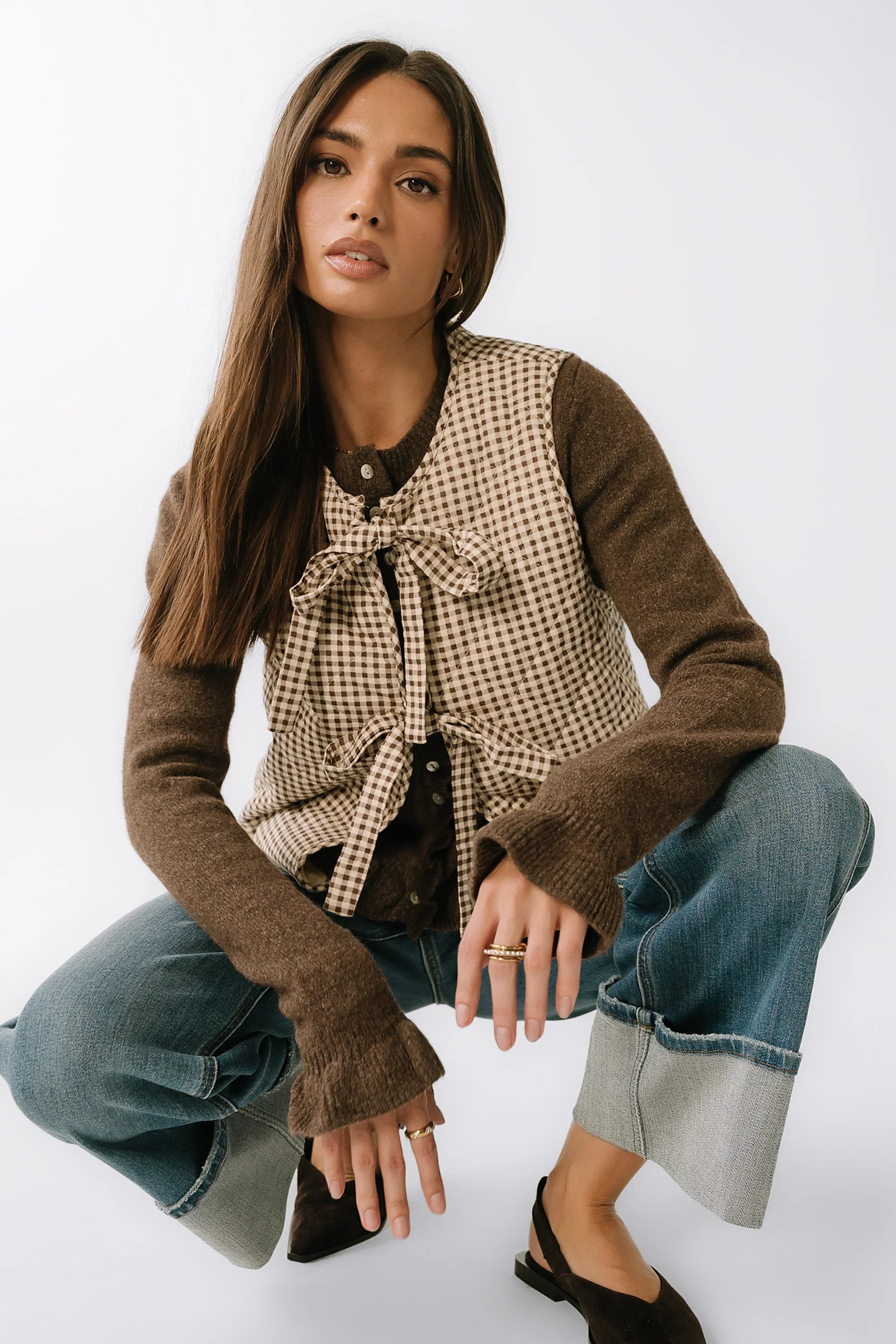Vanessa Gingham Vest