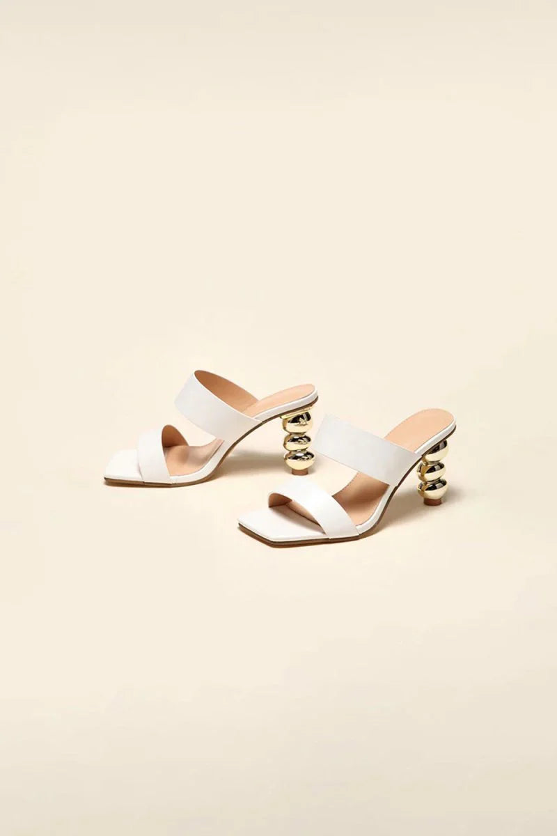 Square Toe Shaped Gourd High Heels