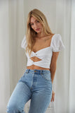 Clarissa Puff Sleeve Crop Top