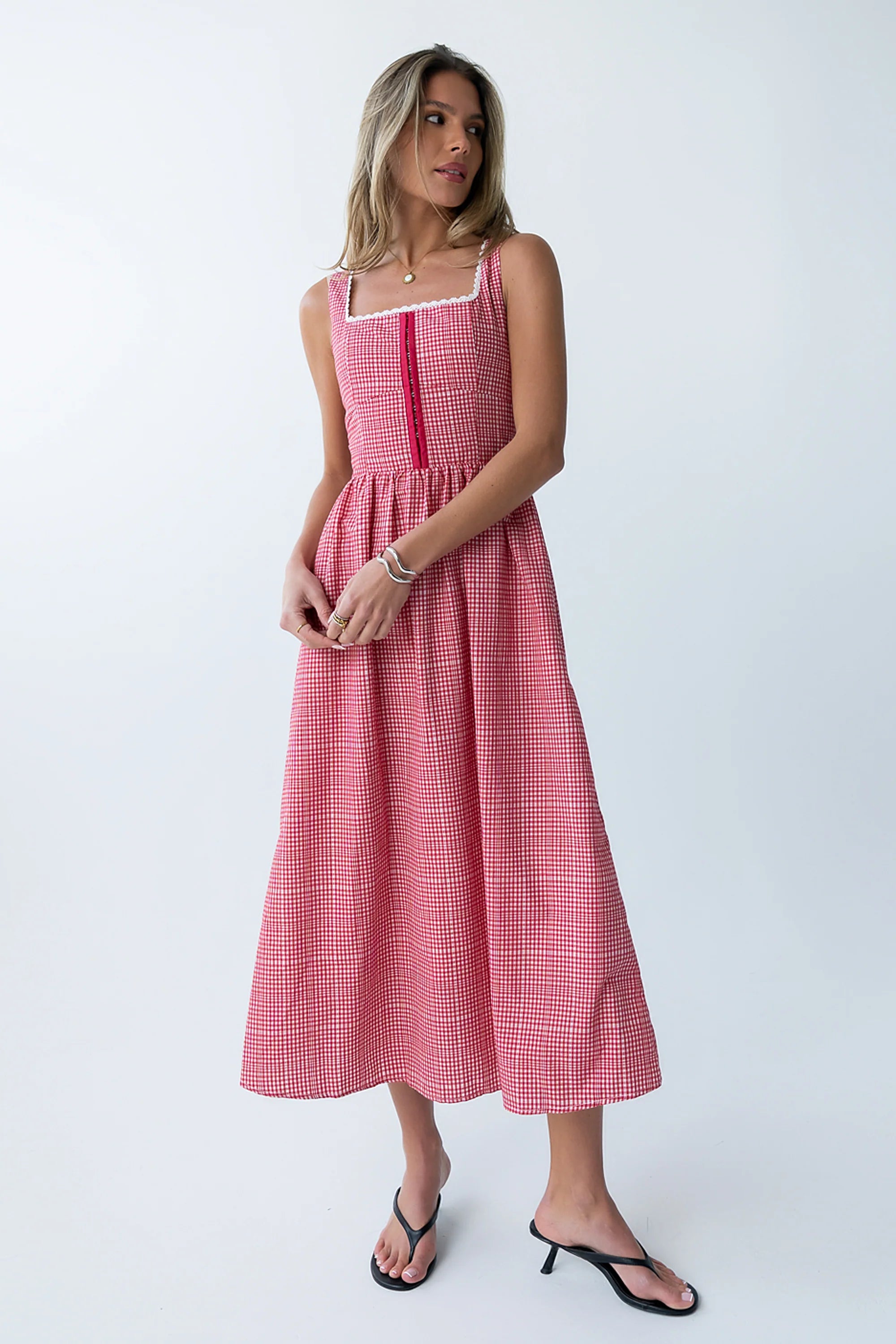 Kenzy Plaid Midi Dress