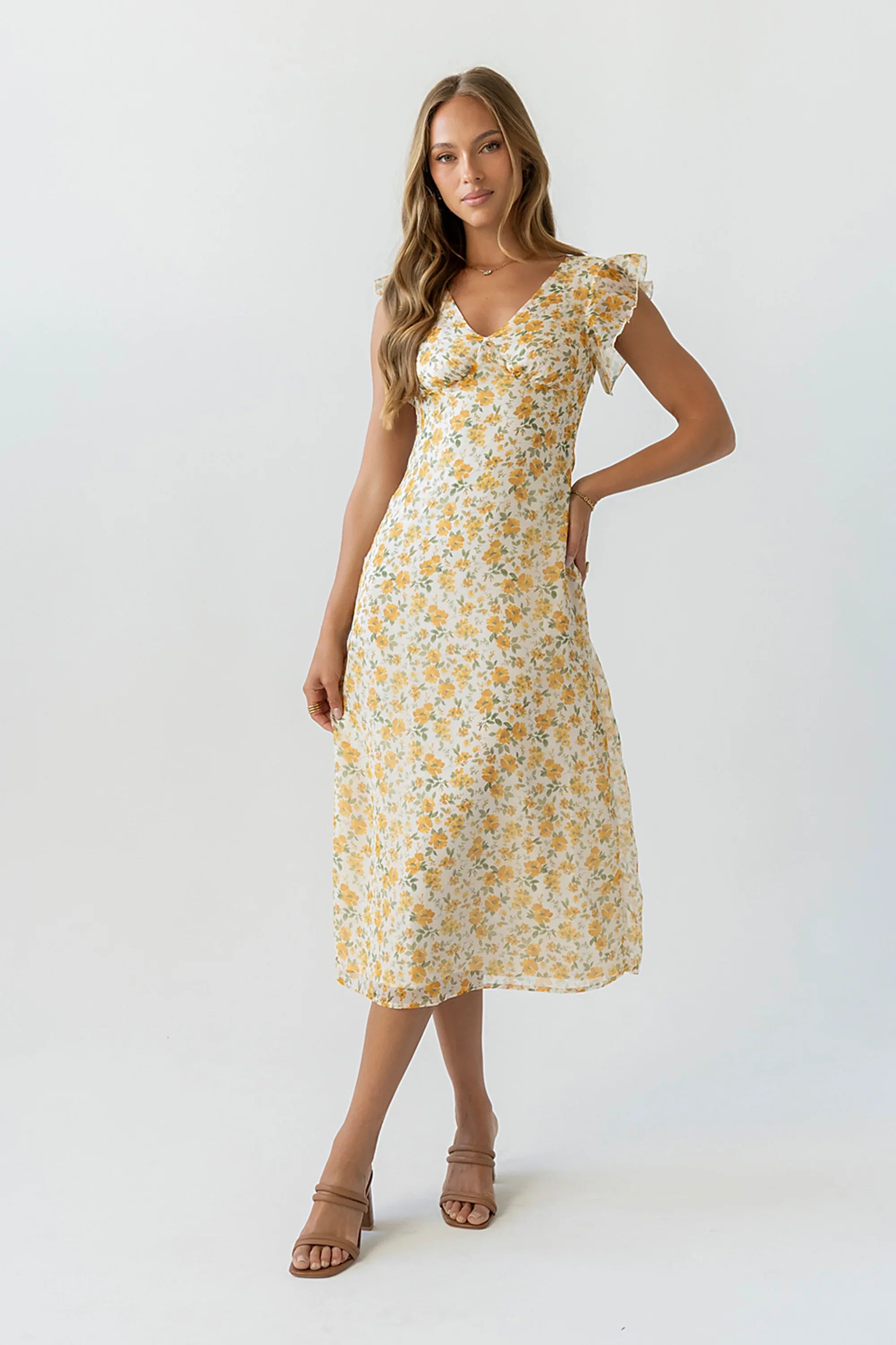 Avery Floral Midi Dress