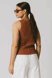 Riley Ribbed Top in Clay FINAL SALE