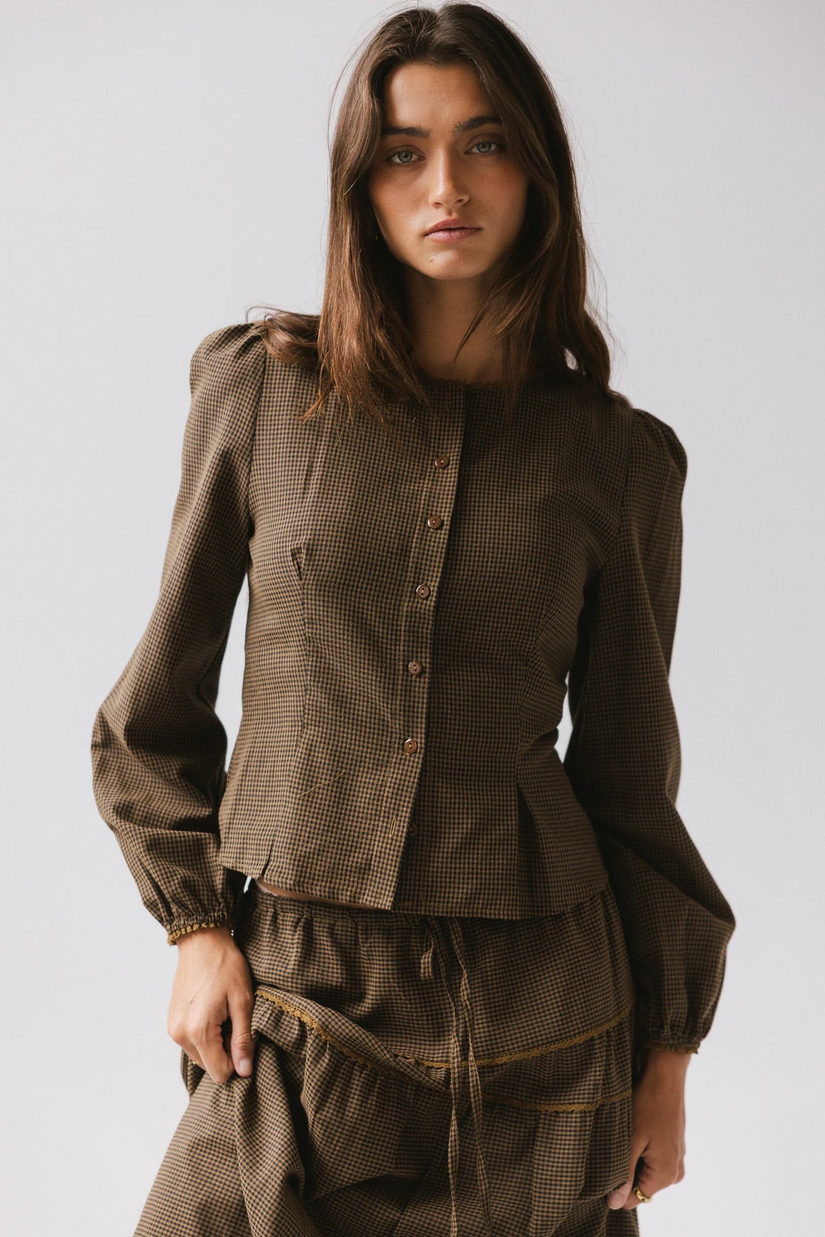 Keira Gingham Blouse FINAL SALE