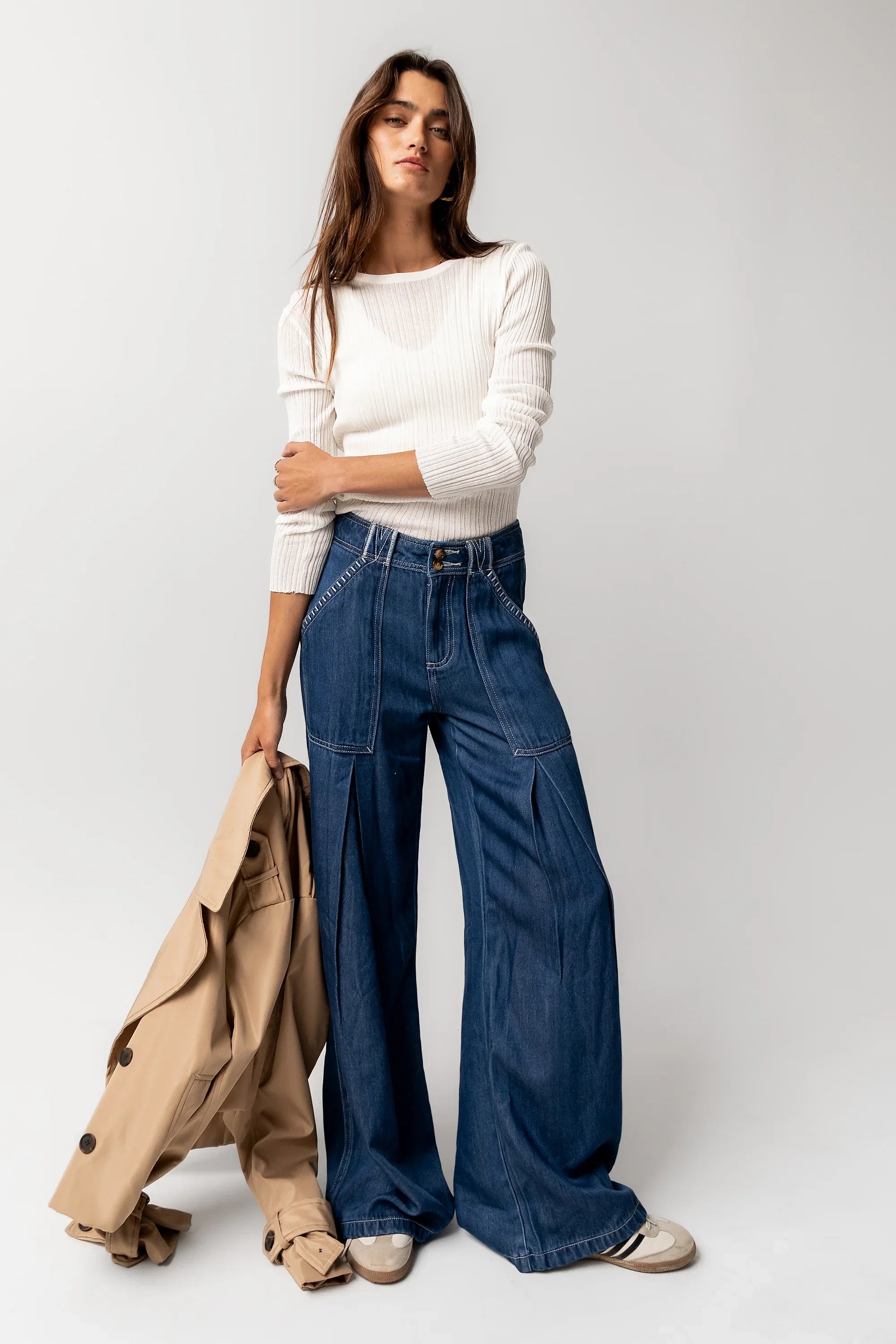 Zoey Pleated Baggy Jeans FINAL SALE