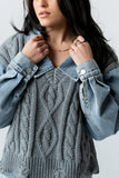 Selena Mixed Media Sweater