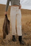 Amber Wide Leg Jeans in Cream