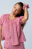 Ambree Gingham Button Up Top