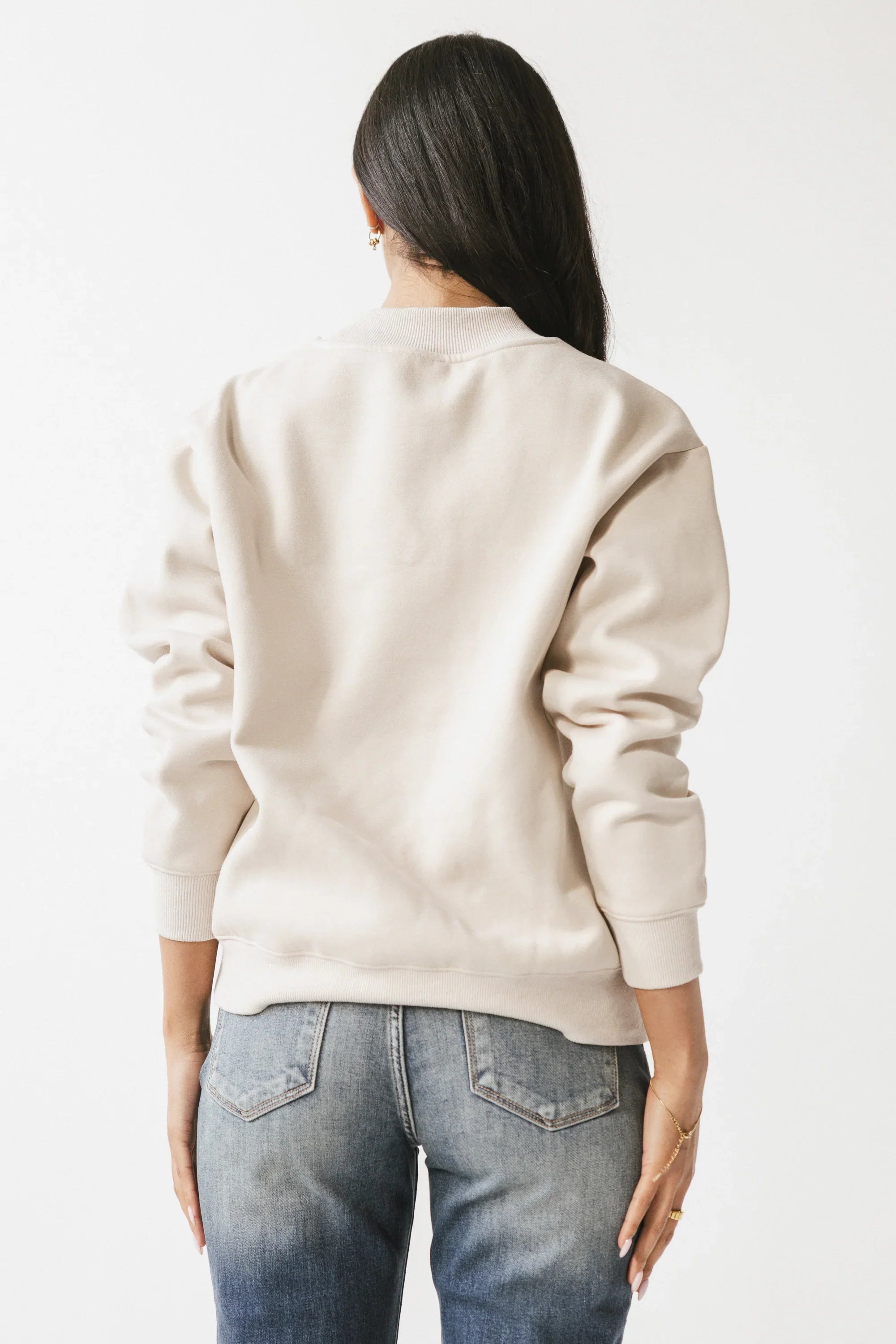 Marie Oversized Sweatshirt in Beige