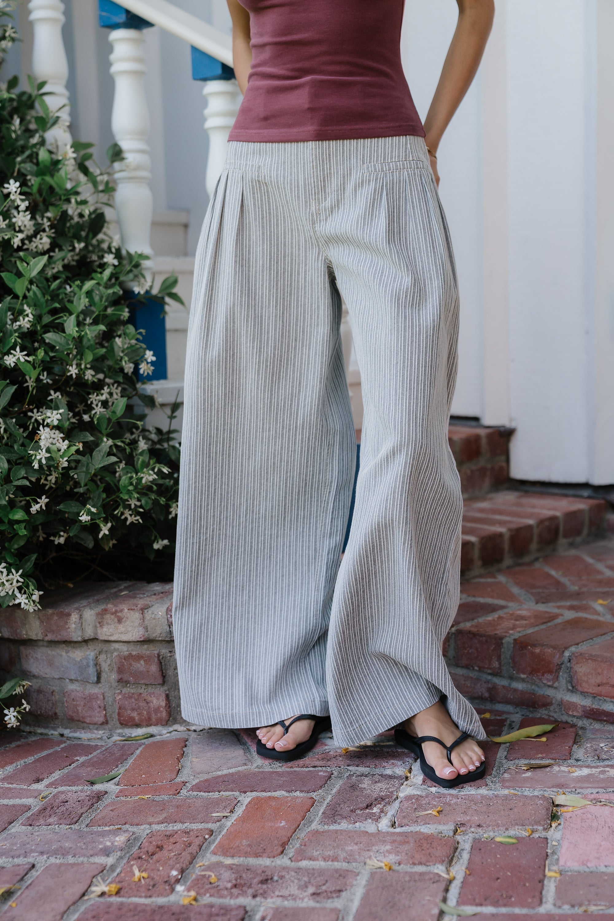 Karol Striped Wide Leg Pants