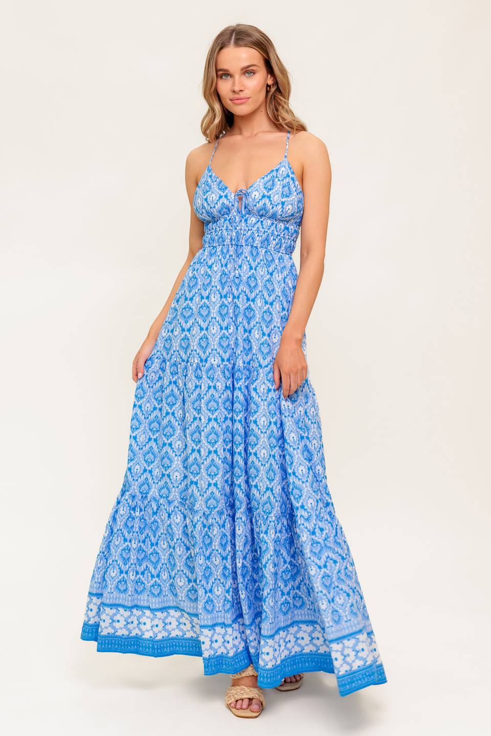 WILDFLOWER RHAPSODY MAXI DRESS BLUE