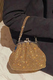Womens All Over Rhinestones Evening Clutch Bags with Straps