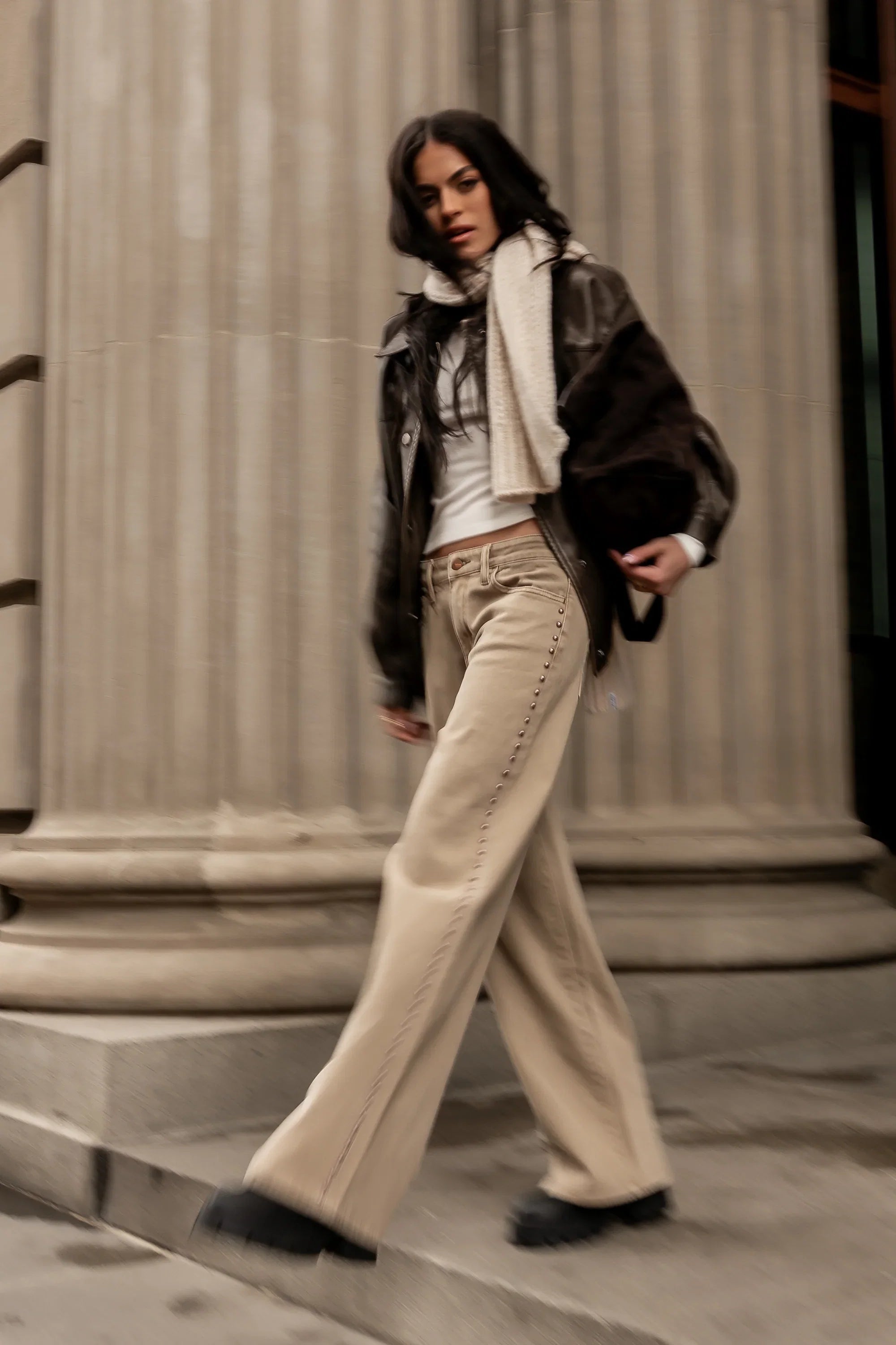 Bronco Studded Straight Leg Jeans