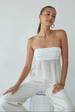 Sharlene Asymmetrical Sheer Top